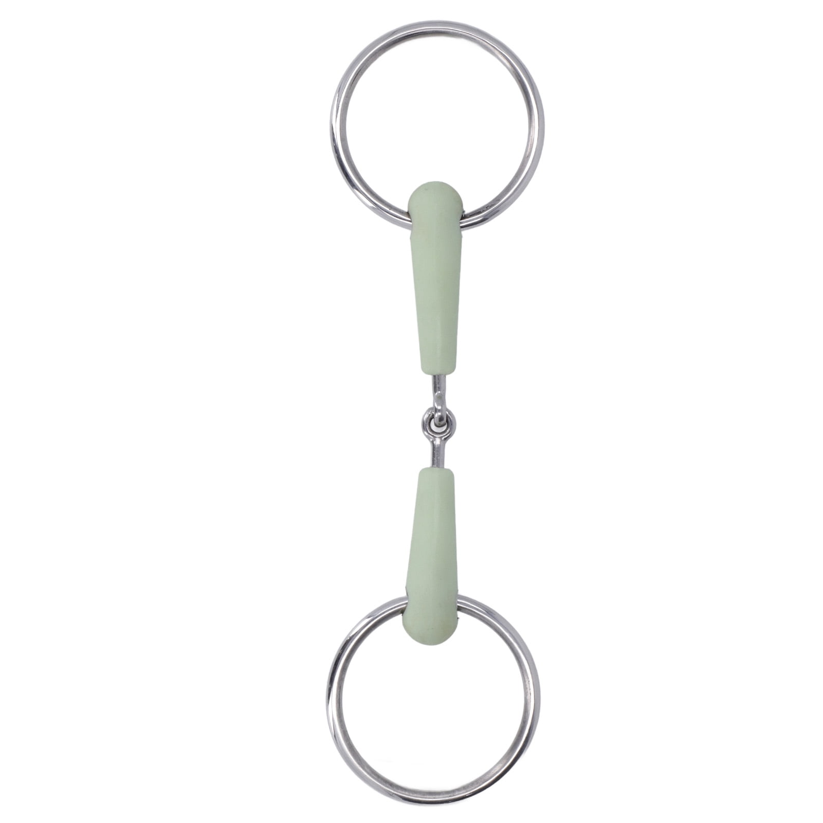 Tige Cuivre Effet Levier Faible Mors De Cheval En Acier Inoxydable Avec Tige En Cuivre - Diamètre Anneau 65 Mm, Taille Bouche 125 Mm Mors Effet Levier Faible Doux