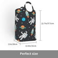 thumbnail image 3 of Bingfone Space Laundry Hamper,Large Canvas Fabric Lightweight Storage Basket Toy Organizer Dirty Clothes Collapsible, 3 of 6