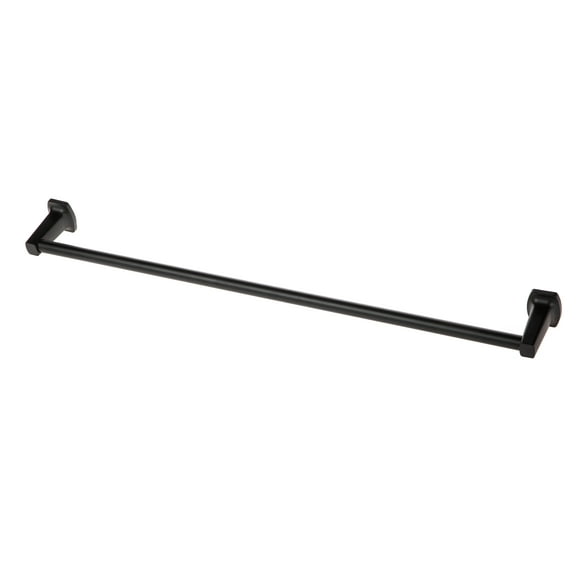 Mainstays Square Style Wall Mount Steel 24 inch Towel Holder Bar, Black Finish, Horizontal Orientation