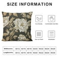 thumbnail image 5 of Nawypu  Peonies and Roses Throw Pillow Cover Gold and White Flower Leaves Foliage Berries Oriental Style Luxury Bloom Pillow Case Decorative Men Women Boy Girl Room Cover for Couch, 5 of 5