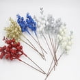 thumbnail image 4 of 12Pcs Artificial Christmas Glitter Berries Stems Xmas Tree Wreath Diy Decor, 4 of 8