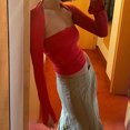 thumbnail image 2 of Conjunto de prendas de punto de 2 piezas para mujer Elegante cárdigan sin tirantes para mujer Traje de vacaciones FLhrweasw Nuevo, 2 of 7
