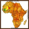 thumbnail image 3 of Mali on Actual Map of Africa, Framed Art Print Wall Art by michal812 Sold by Art.Com, 3 of 6