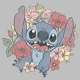 thumbnail image 2 of Womens Lilo & Stitch Floral Distressed Stitch T Shirt, 2 of 4