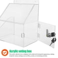 thumbnail image 3 of OUNONA Transparent Acrylic Donation Box for Office Use Versatile Raffle Ticket Container Modern Design Compact Size, 3 of 8