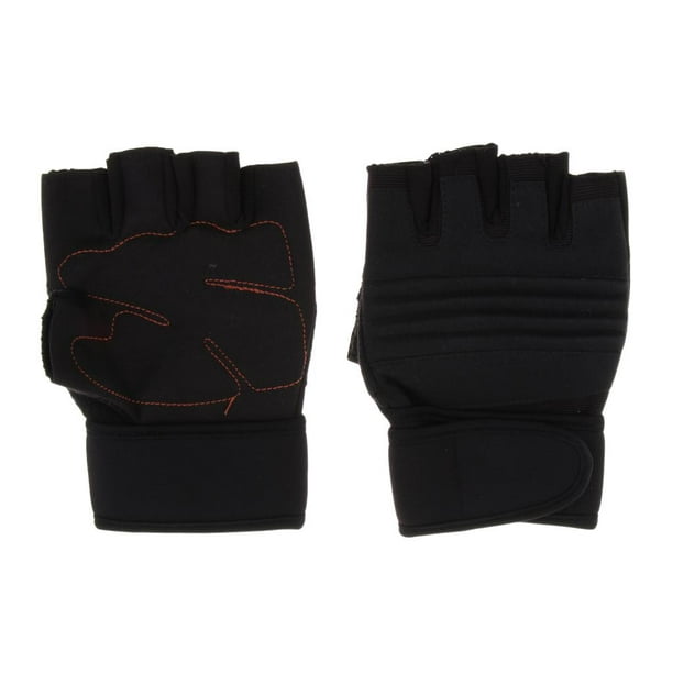 Luzkey Microfiber Fishing Gloves Half - Finger Breathable Non - Slip Palm Black Black