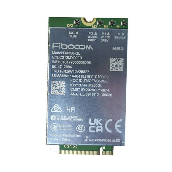 New Genuine Lenovo Thinkpad X13 Gen 3 T14s Gen 3 X1 Carbon 10th Gen FM350-GL 5G Wireless, CMB, FBC, FM350 5W10V25827