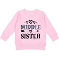 thumbnail image 2 of Inktastic Middle Sister Announcement Toddler Sweatshirt, 2 of 4