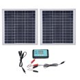 thumbnail image 2 of Kit De Panel Solar, 2 Paneles Solares Con Marco De Aluminio De 100 W Y Controlador De Carga Con Puertos USB Tipo C CC Para Remolque De Barco Y Coche RV, 2 of 7