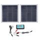 thumbnail image 2 of Kit De Panel Solar, 2 Paneles Solares Con Marco De Aluminio De 100 W Y Controlador De Carga Con Puertos USB Tipo C CC Para Remolque De Barco Y Coche RV, 2 of 7