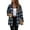 Blue, variant on Fantaslook Plaid Flannel Shirts for Women Oversized Long Sleeve Button Down Shirts Blouses Tops