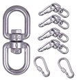 thumbnail image 2 of WENORA 5 Pcs M6 304 Anillo Giratorio de Acero Inoxidable Gancho de Ojo Giratorio de Doble WENORA WENORA, 2 of 2