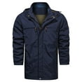 thumbnail image 3 of XMMSWDLA Blousse for Men Autumn And Winter Plus Velvet Solid Color Zipper Pocket Warm Jackets, 3 of 7