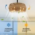 thumbnail image 2 of Chords Attic 18" 6-Light  Boho Ceiling Fan with Lights and Remote Control, Farmhouse Ceiling Fan with Natural Jute Rope Woven Drum Shade for Bedroom, Living Room, Patio, 2 of 8