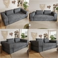 thumbnail image 3 of HOYOA 78.74" Sleeper Sofa Bed with Two Pillows, Comfy Modular Convertable Sofa Couch for Living Room, Small Spaces, Gray, 3 of 8