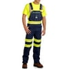 Walls Men's Liberty Bib With Hi-Vis Tape Overalls DB YEL-Tape 32 x 36