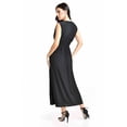 thumbnail image 2 of Vestido largo cintura smock Roman Fashion / Juvenil, 8801-SO (Negro) negro M, 2 of 5