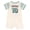 Sage Green and Cream Grogu, variant on Star Wars The Mandalorian Baby Boy or Girl Short Sleeve Colorblock Athletic Romper Sage Green and Cream Grogu