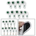 thumbnail image 3 of Cubiertas de cabeza de hierros de golf kusrkot Golf Accesorios PU blanco 9pcs Golf Wrap Producto de importación, 3 of 8