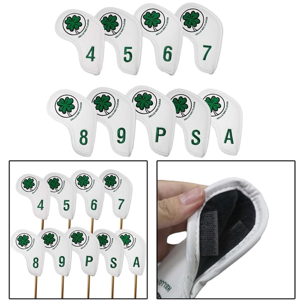 Conjunto de protección shamjiam Cubiertas de cabeza de hierros de golf blanco