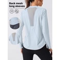 thumbnail image 4 of Top-kevin Women'S Long-Sleeve Sports Top with Mesh Back, Breathable Workout And Yoga Shirt, Suitable for Cycling, Fitness, Yoga, And Running., 4 of 4