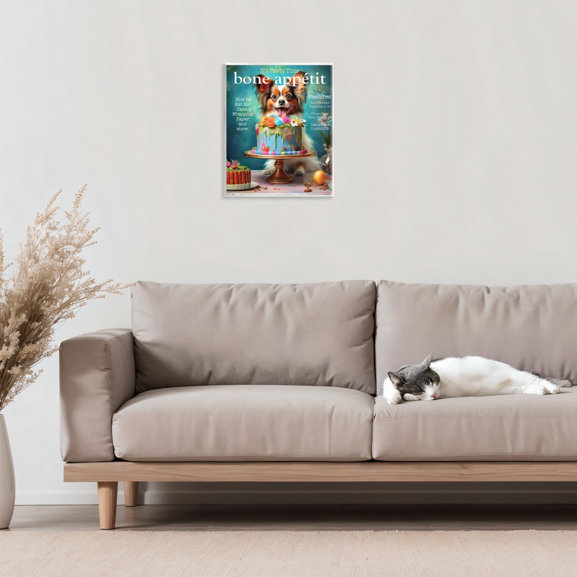 Stupell Industries Bone Appetit Dog Magazine Parody Wall Plaque Art, design by Grotto Studios