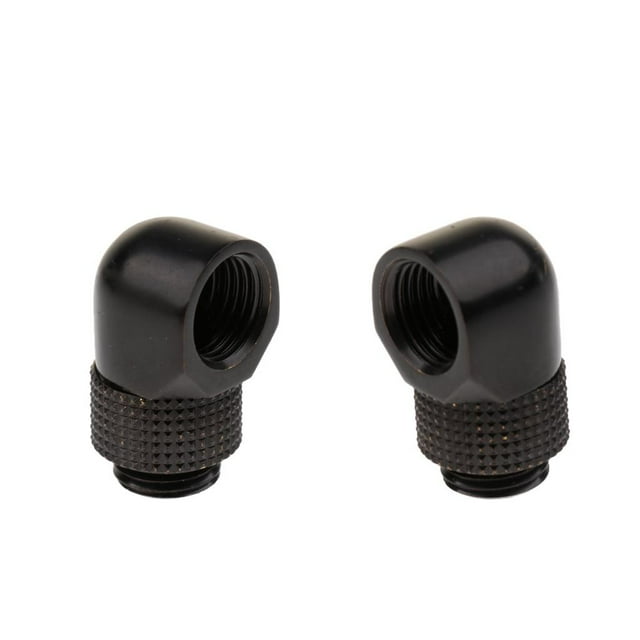 2 Unids Metal G1 / 4 Pulgadas A 90 degree Rotary Adaptador De Enlace Múltiple Para De Refrigeración Por Agua De La Computad