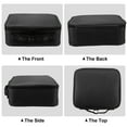 thumbnail image 6 of Makeup Bag Organizer for Cosmetics Makeup Brushes Toiletry Oxford Cloth PU Leather Black 1 Pcs, 6 of 7