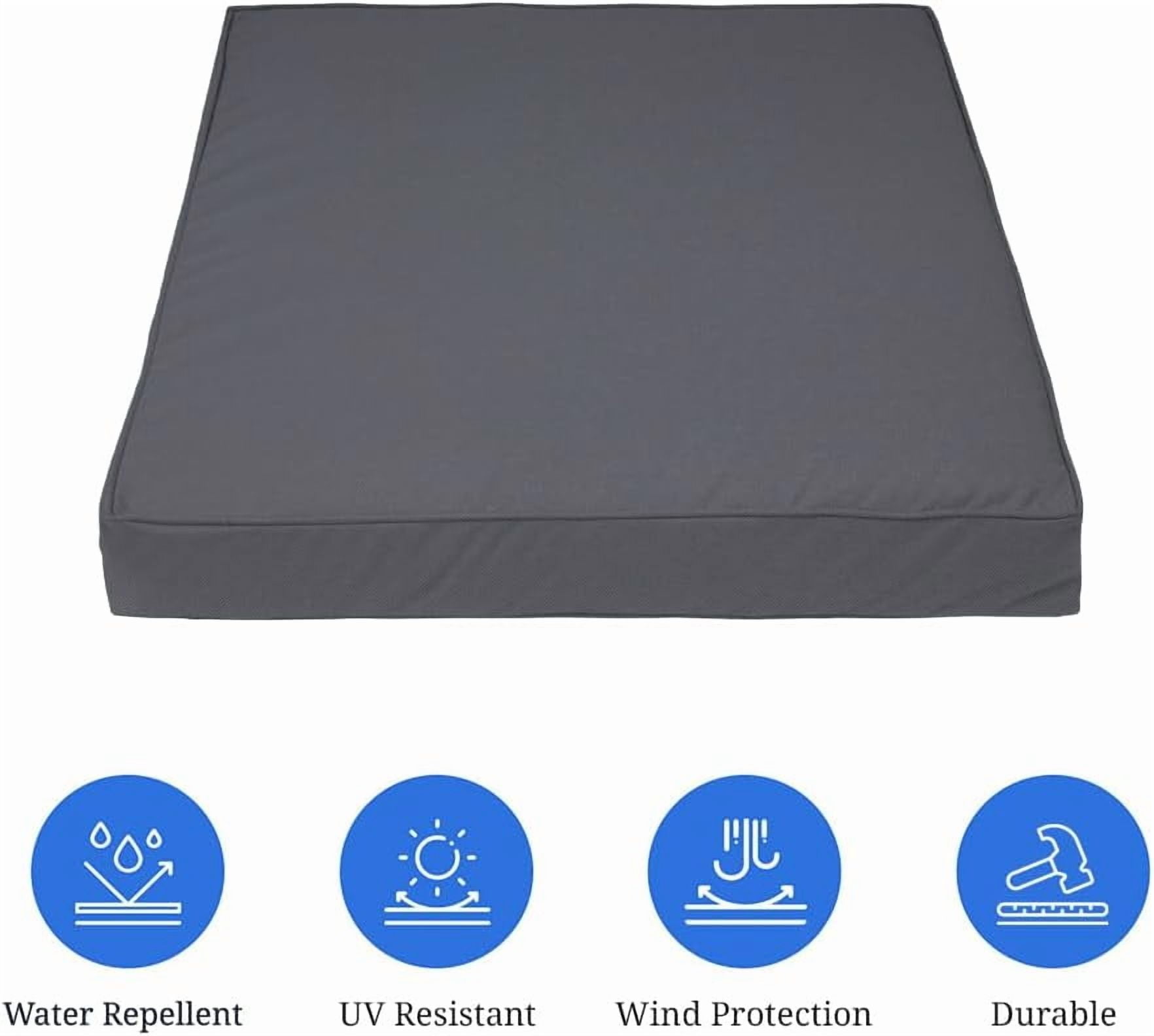 Covers&All Sofa Slipcovers – Waterproof Couch Cushion Covers for Patio Furniture, Pack of 2, Charcoal Gray