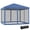 Blue, variant on 10x10 Pop Up Canopy Tent with Mesh Netting, Instant Gazebo Screen House for Patio Garden, Height Adjustable, Blue