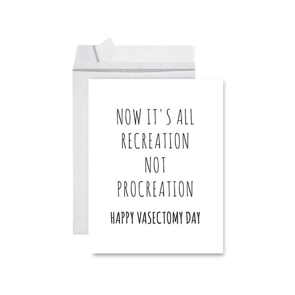 Koyal Wholesale Vasectomy Jumbo Card, RIP, Funny Rude Get Well Soon Greeting Card for Men, 1-Pack