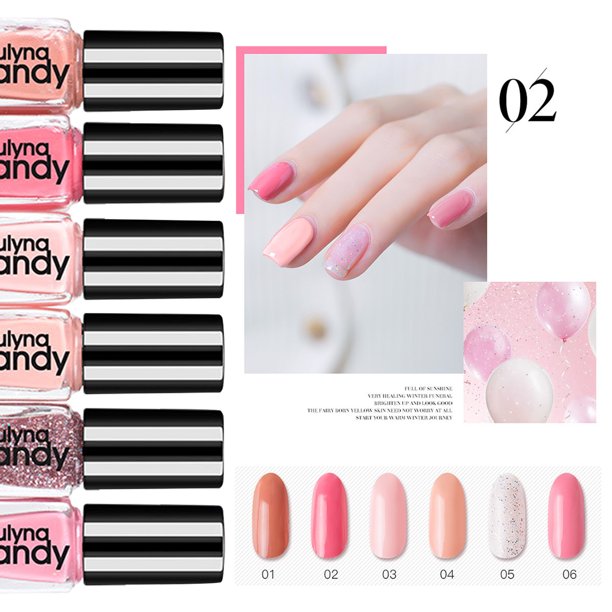 mishuowoti summer jelly gel nail polish set of 6 colors including red