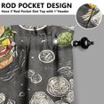 thumbnail image 3 of Vintage Kitchen Food Cooking Chef Tier Cafe Curtains for Bathroom Living RV Rod Pocket Window Drapes 36 Inch 2 Panels Set 28"x36" 2 Panels Window Treatment Tiers, 3 of 4