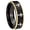 Black And Gold Step Edge, variant on Multiple Christian Cross Step Edge Black Gold Tungsten Ring 10MM