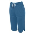 thumbnail image 5 of Summer Pants for Women Postpartum Flare High Waist Womens Fashion Pants Ladies Slim Lightweight Women Slack Womens Winter Running V Shaped Leggings for Yoga with Pockets Blue S, 5 of 6