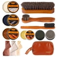 thumbnail image 1 of Kit de cuidado de calzado Nuroon, 13 piezas para hombres y mujeres con cepillo de crin, 1 of 7