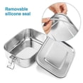 thumbnail image 2 of 800ml stainless steel food box with secure lock clips, 2 of 5