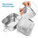 thumbnail image 2 of 800ml stainless steel food box with secure lock clips, 2 of 5