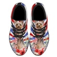 thumbnail image 2 of Patriotic Yorkshire Terrier Flowers 4th Of July Shoes Sneakers Black Size 8.5, 2 of 7