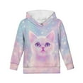 thumbnail image 6 of DISNIMO Galaxy Cat Hoodie for Girls Hoodies Pullover for Girls Hooded Sweatshirts Size 6-7 Hoodie Sweatshirt for Kids Streetwear Hoodie Children Girl Clothes Fall/Winter Casual, 6 of 7