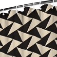 thumbnail image 3 of Black Beige Chevron Pattern Shower Curtain 36"x72" ,Bathroom Decorative Shower Curtains Set with 12 Hooks,Modern Waterproof Washable Shower Curtain, 3 of 6