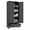 Black, variant on Polup 75" H Metal Black Kitchen Pantry Storage Cabinets with Drawers, Doors and Shelves, Steel Large Cupboard