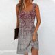 thumbnail image 2 of Vestido casual para mujer SCZ Vestido de verano lencero fruncido Vino 2XL, 2 of 5