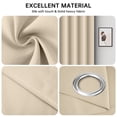 thumbnail image 6 of Beige Blackout Curtains 52 x 96 inch, Thermal Insulated Black Curtains Set of 2 Panels, Noise Reduce Room Darkening Drapes for Bedroom, Living Room, Privacy Protection & Energy Saving, 6 of 7