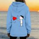 thumbnail image 3 of TaTaai His and Hers Valentine Print Hoodie, Cozy Pullover with Pocket, Matching Gift Sweatshirt Gift, 3 of 4
