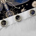thumbnail image 4 of Erosebridal Hippie Dragonfly Blackout Curtains Set of 2 (52x84 Each) for Girls Women, Blossoms Moon Print Window Curtains, 4 of 6