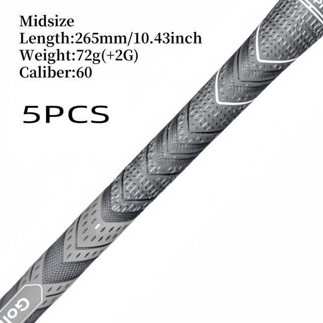 13pcs/set Professional Soft Rubber Non-slip Golf Grips, Standard/Midsize, Fit All Weather 5pcs Grey Midsize