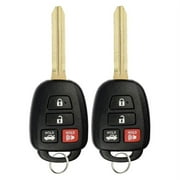 2 PACK KeylessOption Keyless Entry Remote Control Blank Ignition Car Key Fob Replacement HYQ12BDM H Chip - 2014-2017 Toyota Corolla Camry