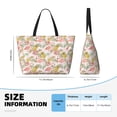 thumbnail image 4 of Daiia Tropical Pink Flamingo Pineapple Beach Travel Bag - Water-Resistant Beach Bag, Lightweight Tote with 7 Pockets for Women and Men - Gym,Pool,Camping,Reusable Grocery Bag, 4 of 7