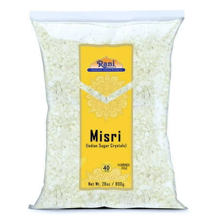 Rani Misri (Indian Sugar Crystals) 28oz (800g) ~ All Natural | Gluten Friendly | No Colors | Vegan | Kosher | Indian Origin